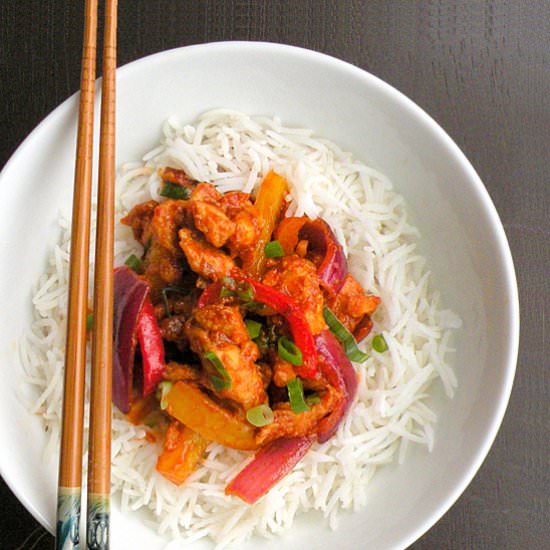 Sweet and Spicy Stir Fried Chicken