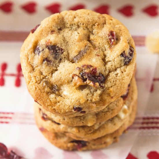 Cranberry, Ginger White Choc Cookie