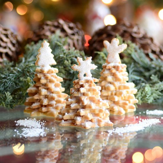 Snowflake Cookie Christmas Trees