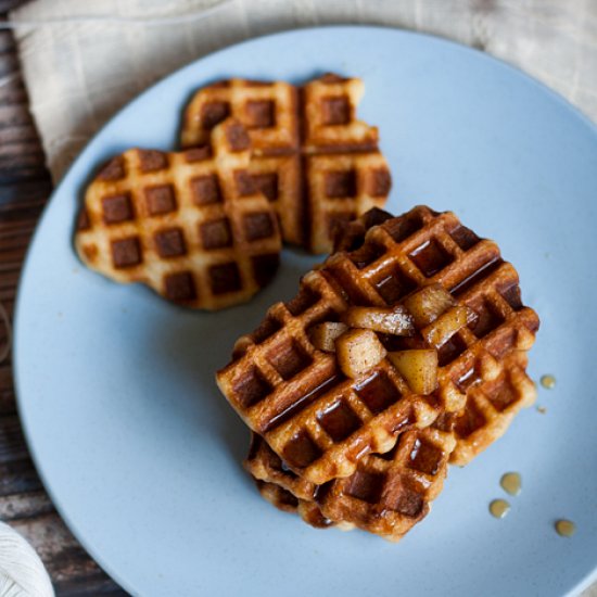 Double Apple Croissant Waffles