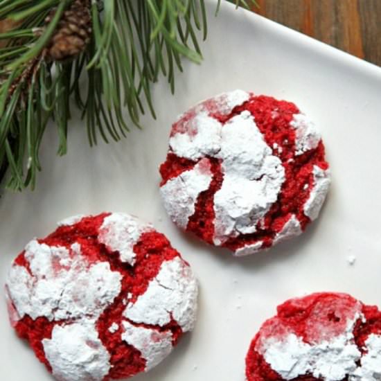 Red Velvet Gooey Butter Cookies