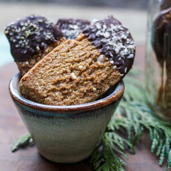 Cashew Coconut Dipping Cookies