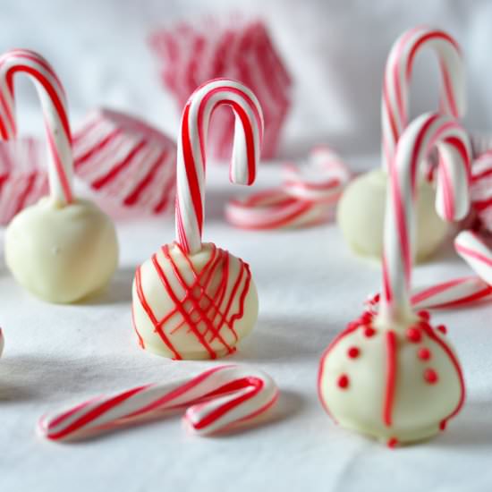 Candy Cane Cake Pop