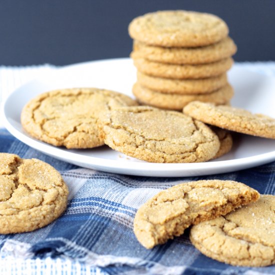 Soft and Chewy Ginger Cookies