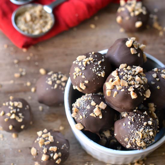 Peanut Butter Toffee Truffles