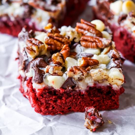 Red Velvet 7 Layer Bars