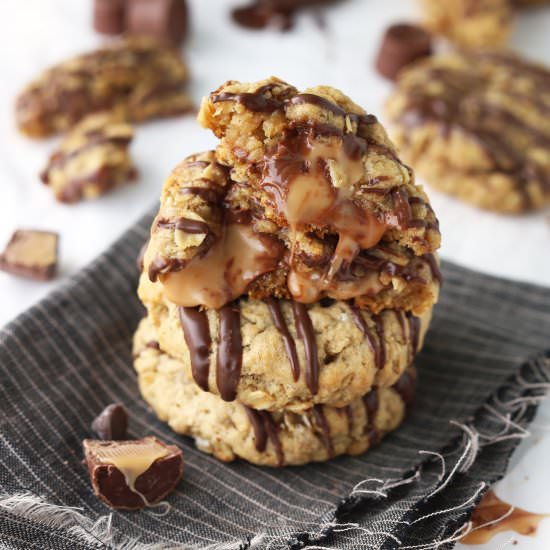 Molten Caramel Chocolate OatCookies