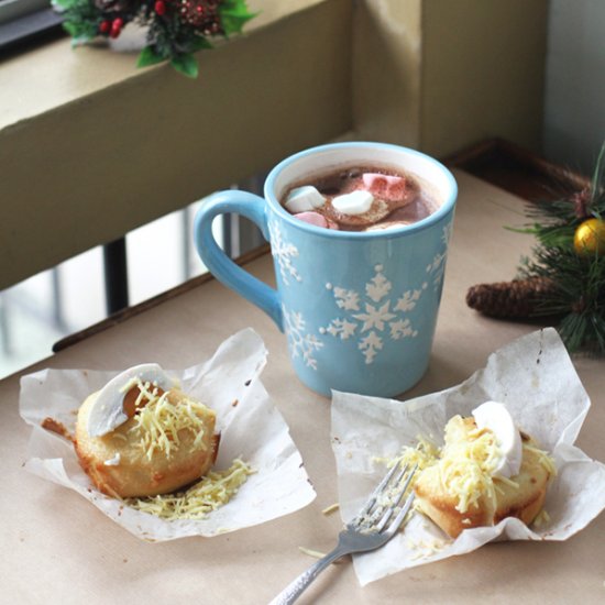 Bibingka with Rum Hot Chocolate