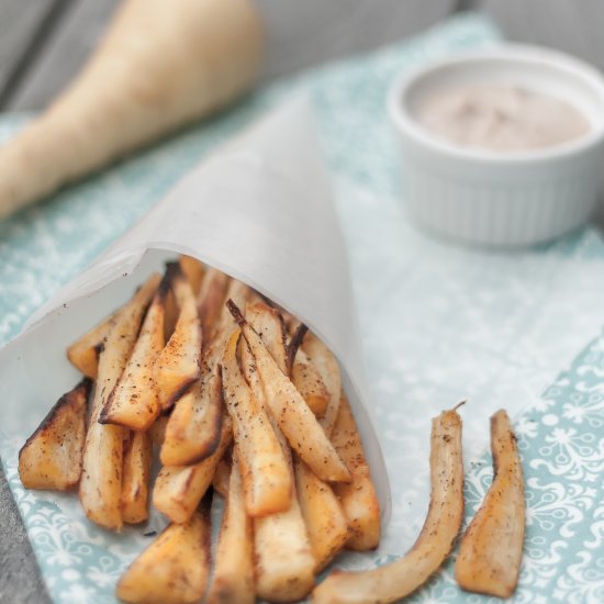 Spicy parsnip fries