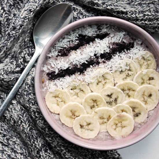 Banana, Acai & Coconut Porridge