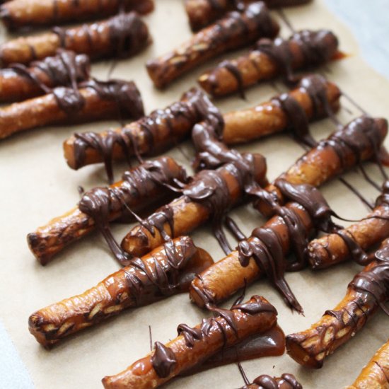 Chocolate Caramel Drumsticks