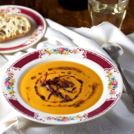 Roasted sweet potato soup