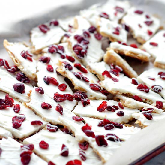 Cranberry Bliss Saltine Toffee