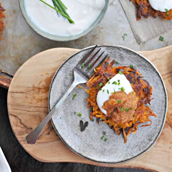 Two-Potato Latkes