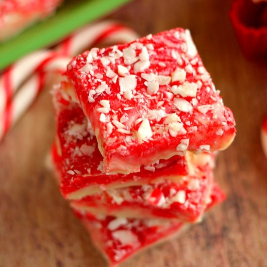 White Chocolate Peppermint Fudge