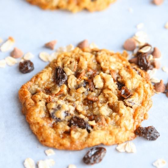 GF cinnamon raisin oatmeal cookies