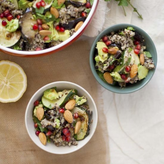 Quinoa mint almond salad