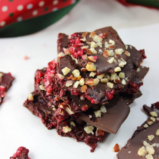 Raspberry Hazelnut Bark