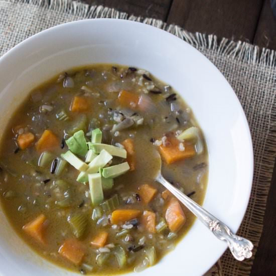 Sweet Potato Wild Rice Soup