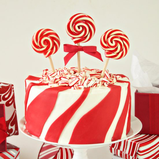 Candy Cane Chocolate Cake