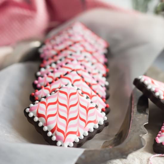 Iced Chocolate Peppermint Cookies