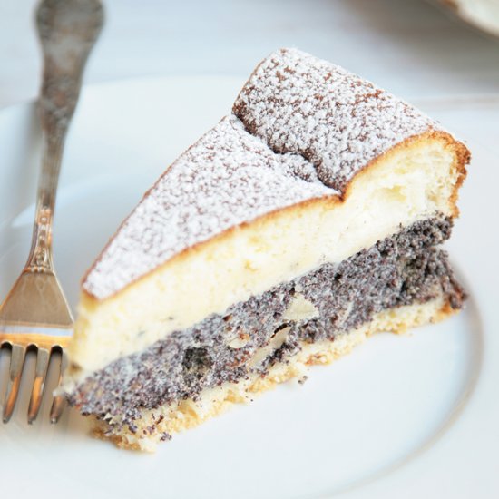 Poppy Seed Custard Cake