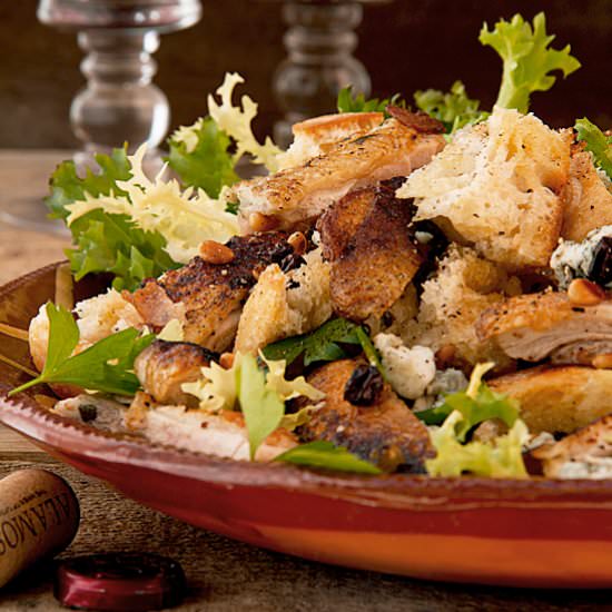 Crispy Chicken with Bread Salad