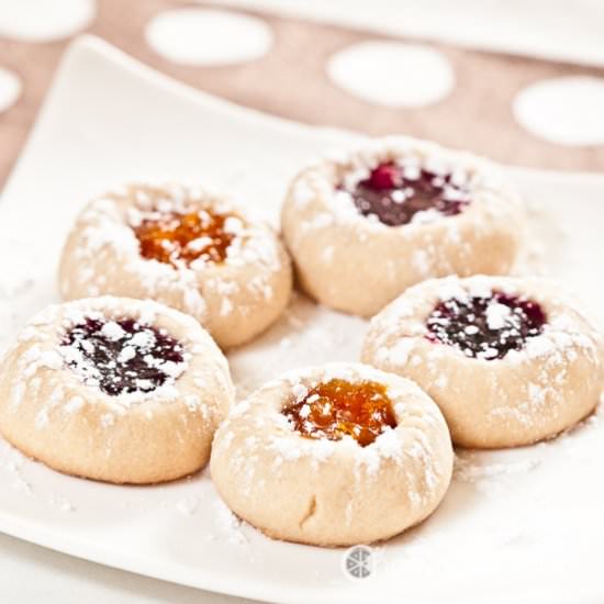 Butter Jam Thumbprint Cookies