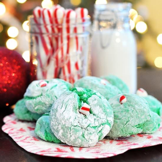 Grinch Inspired Cool Whip Cookies