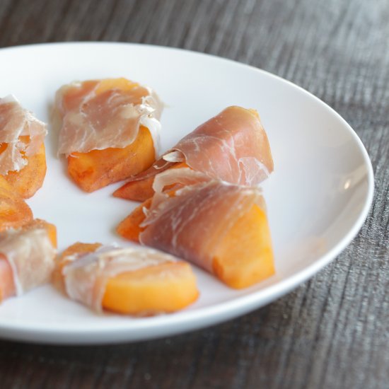 Prosciutto-Wrapped Persimmon Slices