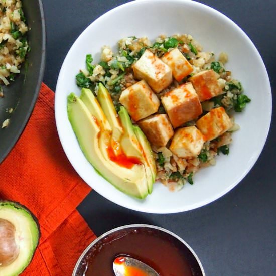 Cauliflower Rice Tofu Bowl