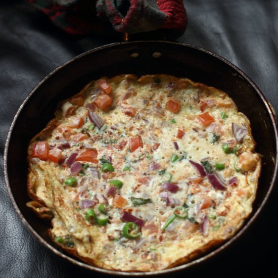 Indian Spiced Omlette, Street Style