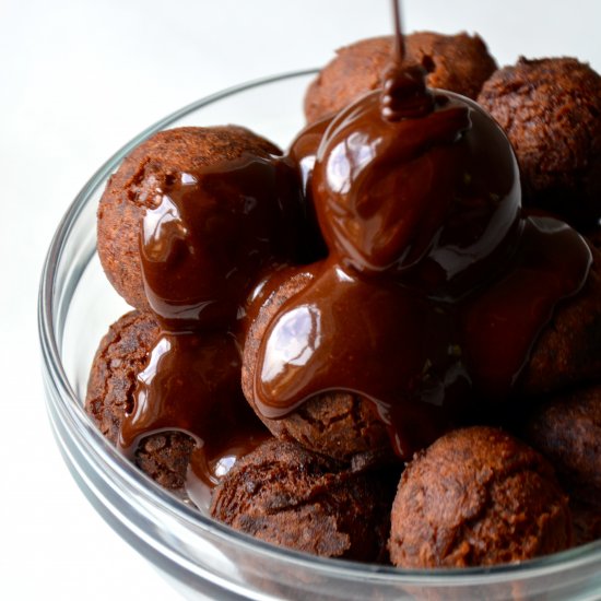 Glazed Chocolate Doughnut Holes