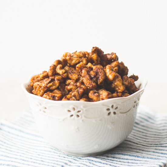 Spicy Korean-Style Roasted Walnuts