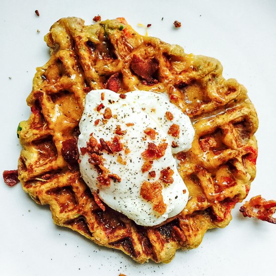 Smokey Potato Waffles and Eggs