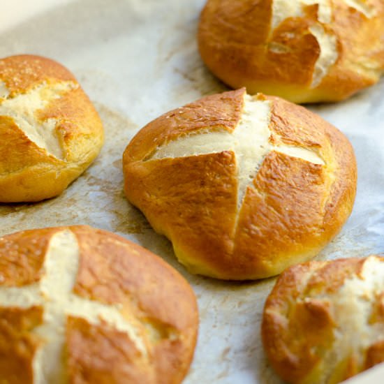 Fabulous Soft & Chewy Pretzel Rolls