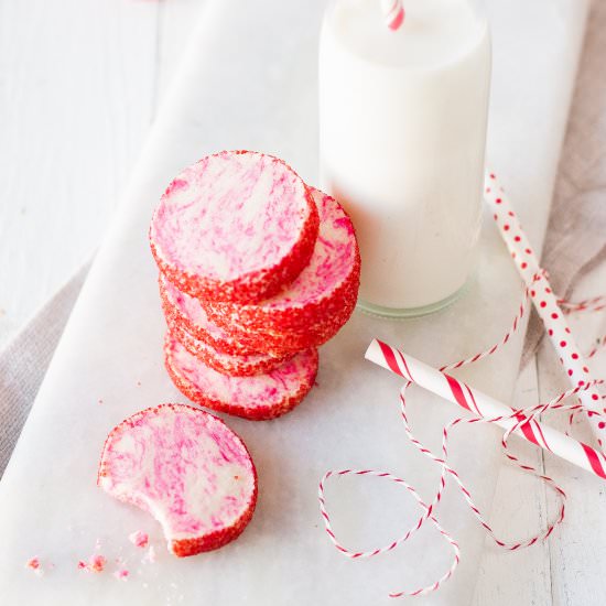 Peppermint Meltaway Icebox Cookies