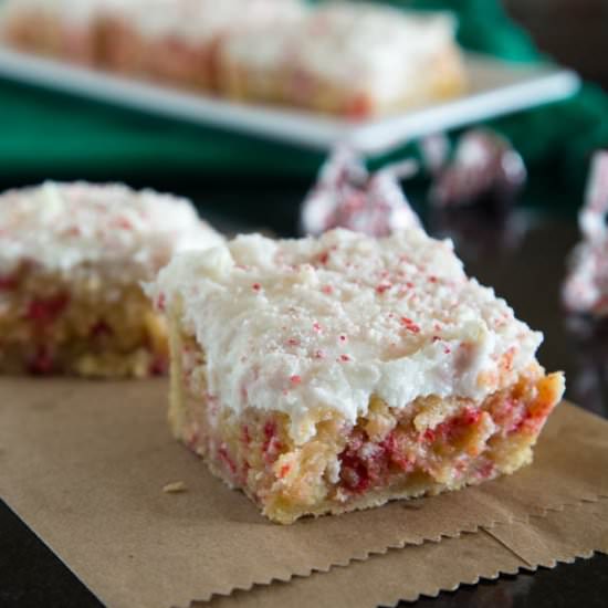 Peppermint Sugar Cookie Bars