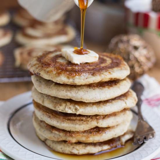 Cinnamon Swirl Quinoa Pancakes