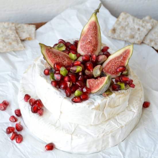 Baked Brie-Camembert Pyramid