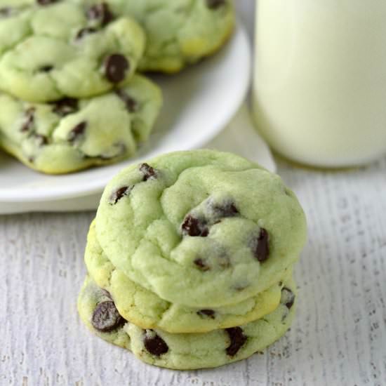 Mint Chocolate Chip Cookies