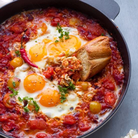 Eggs Tomato Breakfast Skillet