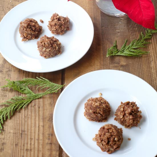 Chocolate & Oatmeal No Bake Cookies