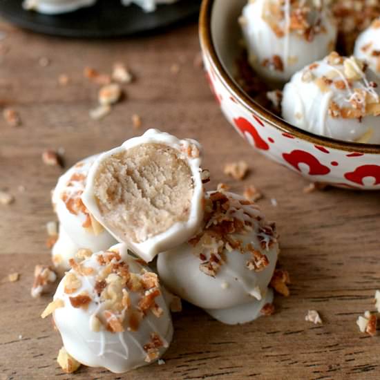 Eggnog Cookie Dough Truffles