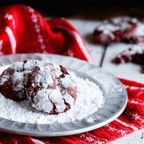 Red Velvet Peppermint Cookies