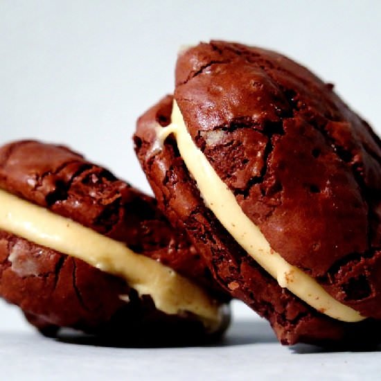 Salted Caramel Chewy Brownie cookie