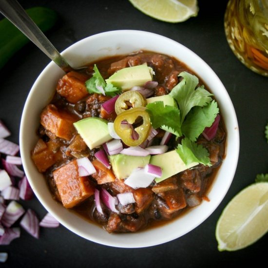 Sweet Potato & Black Bean Chilli