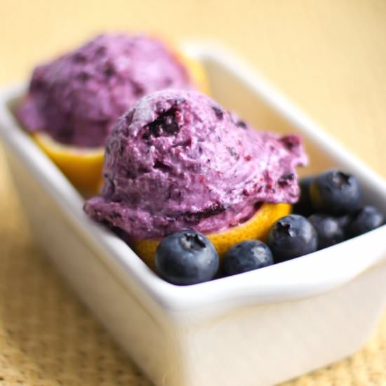 Healthy Blueberry Lemon Ice Cream