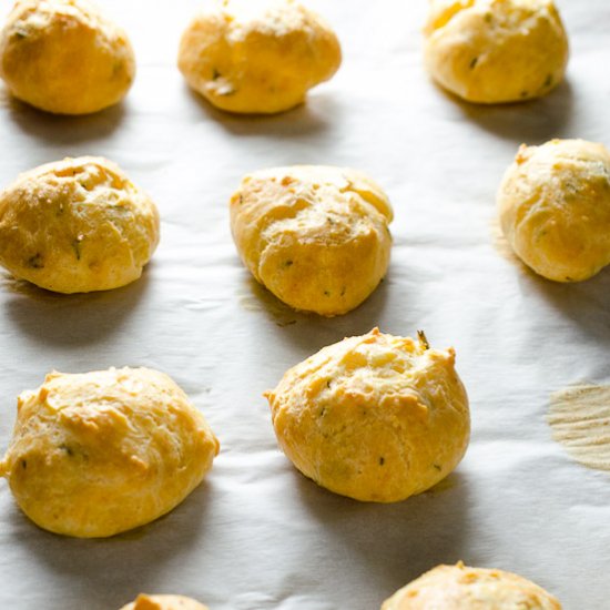 White Cheddar and Thyme Gougères