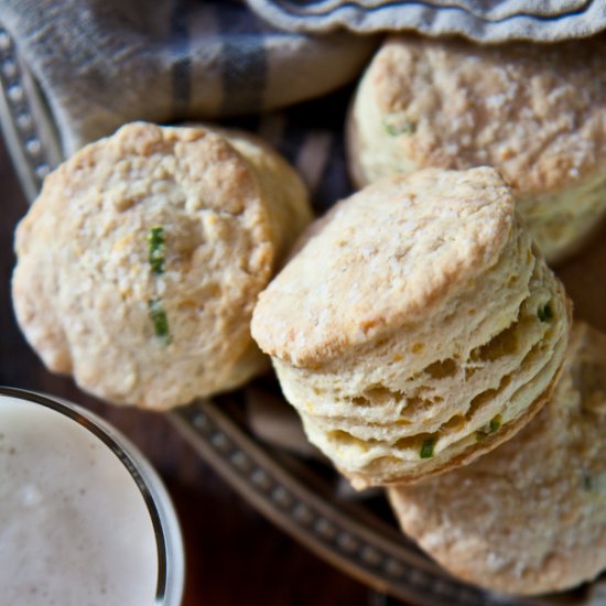 Sour Cream Cheddar Beer Biscuits